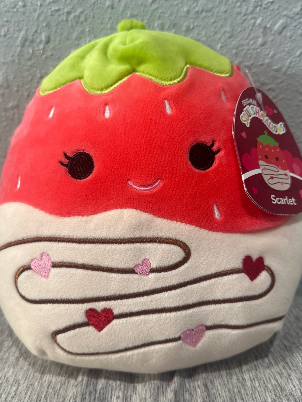 Squishmallows Scarlet Strawberry Plush - Red, Green, Cream